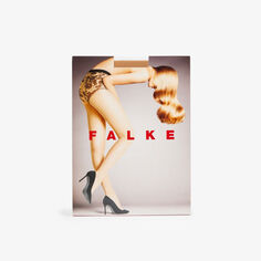 Колготки Sheer Lady плотностью 20 ден с цветочной вышивкой Falke, черный