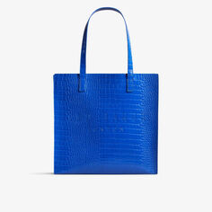 Большая сумка-шоппер Croccon из искусственной кожи Ted Baker, синий
