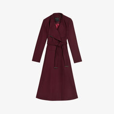 Двубортное пальто Roseika из смесовой шерсти Ted Baker, красный