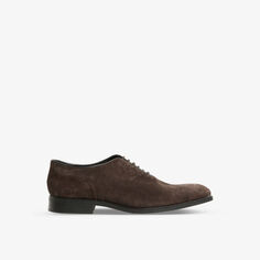 Кожаные туфли с миндалевидным носком Reiss, коричневый