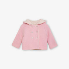 Пальто из шерсти и кашемира с вышивкой «Тедди» 1–9 месяцев Trotters, розовый