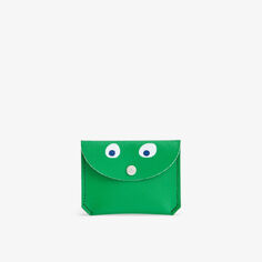 Кожаный кошелек Google Eye с передним клапаном Ark Colour Design, зеленый