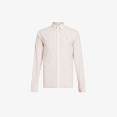 Рубашка Hawthorne узкого кроя из эластичного хлопка Allsaints, розовый