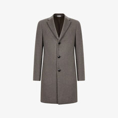 Однобортное пальто Gable из смесовой шерсти Reiss, цвет mouse melange