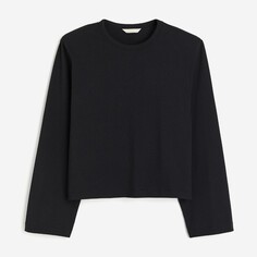 Лонгслив H&amp;M Shoulder-pad, черный H&M