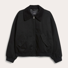 Куртка Monki Corduroy Collar Bomber, черный