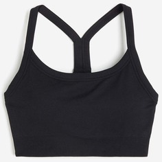 Спортивный бюстгальтер H&amp;M DryMove Seamless Medium Support, черный H&M