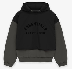 Толстовка Fear of God Essentials Nylon Fleece, серый, черный