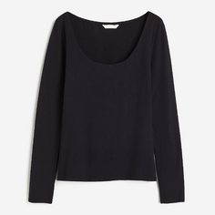 Лонгслив H&amp;M Jersey, черный H&M