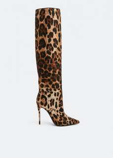 Ботинки Dolce&amp;Gabbana Leopard Jacquard, животный принт