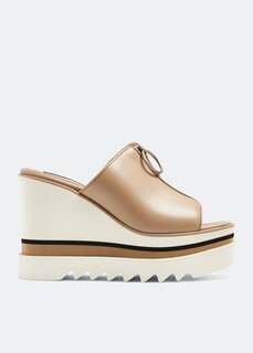 Сандалии Stella Mccartney Sneak Elyse Wedge, бежевый