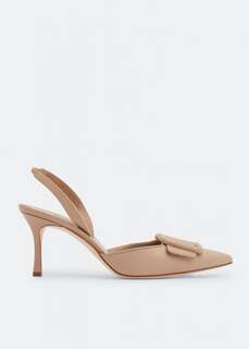 Туфли Manolo Blahnik Maysli Slingback , бежевый