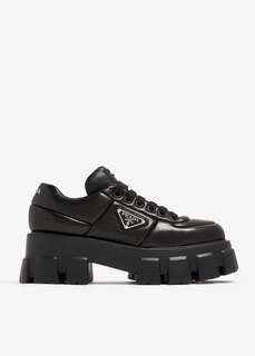 Туфли Prada Monolith Padded Leather, черный