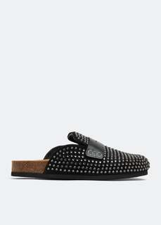 Мюли Jw Anderson Crystal Loafer, черный