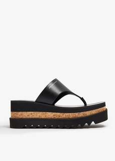 Сандалии Stella Mccartney Sneak-Elyse Platform Thong, черный