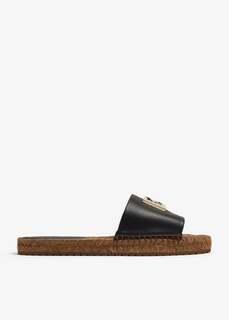 Шлепанцы Dolce&amp;Gabbana DG Logo Espadrille, черный