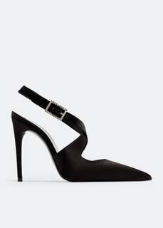 Туфли Saint Laurent Spontini Slingback, черный