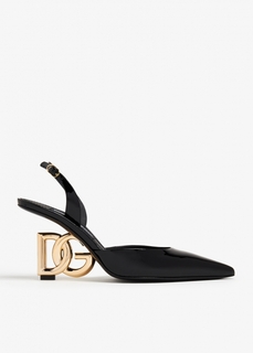 Туфли Dolce&amp;Gabbana Patent Leather Slingback, черный