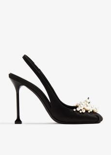 Туфли Miu Miu Satin Slingback, черный