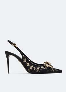 Туфли Dolce&amp;Gabbana Lace Slingback, черный