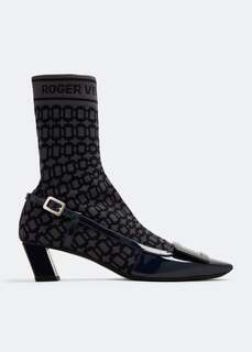 Ботинки Roger Vivier Belle Vivier Sock Ankle, синий