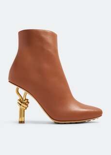 Ботинки Bottega Veneta Knot Ankle, коричневый