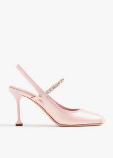 Туфли Miu Miu Satin Slingback, розовый