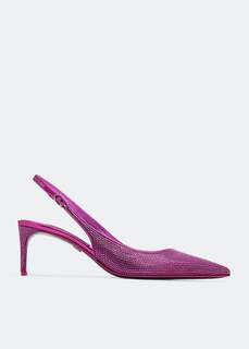 Туфли Dolce&amp;Gabbana Embellished Slingback, розовый