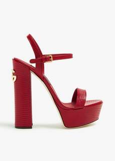 Сандалии Dolce&amp;Gabbana Calfskin Platform, красный