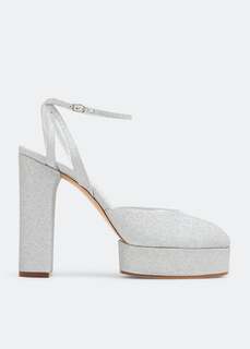 Туфли Casadei Betty Platform, серебряный