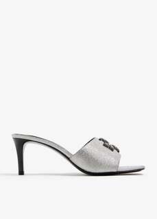 Сандалии Tory Burch Eleanor Pavé Mule, серебряный