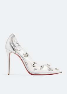 Туфли Christian Louboutin Degraqueen 100, серебряный