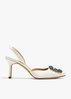 Туфли Manolo Blahnik Hangisli Slingback, белый