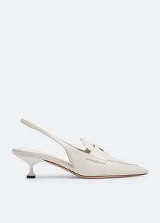 Туфли Miu Miu Leather Slingback, белый