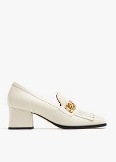 Туфли Gucci Interlocking G Mid-Heel, белый