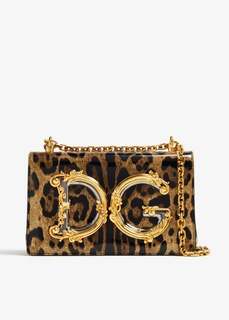 Сумка через плечо Dolce&amp;Gabbana Medium DG Girls, животный принт