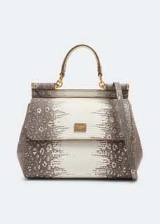 Сумка Dolce&amp;Gabbana Small Sicily Handbag, животный принт