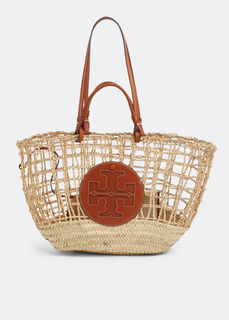 Сумка-тоут Tory Burch Ella Straw, бежевый