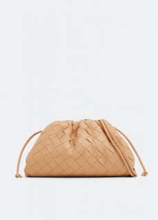 Клатч Bottega Veneta Mini Pouch, бежевый