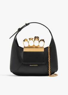 Сумка Alexander Mcqueen Jewelled Mini Hobo, черный