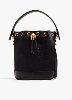 Сумка Tory Burch T Monogram Mini Bucket, черный