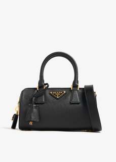 Сумка Prada Saffiano Leather Top-Handle, черный