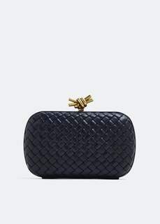 Клатч Bottega Veneta Knot Minaudiere, синий