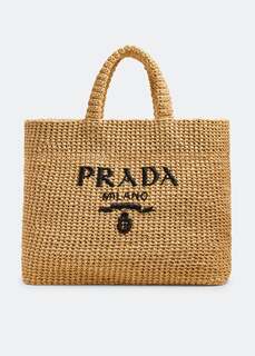 Сумка-тоут Prada Large Crochet, коричневый