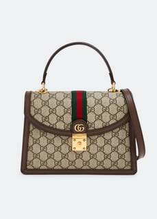 Сумка Gucci Ophidia Small Top Handle, коричневый