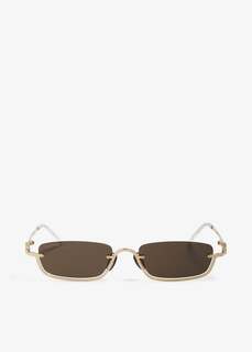 Солнцезащитные очки Gucci Rectangular-Frame, золотой