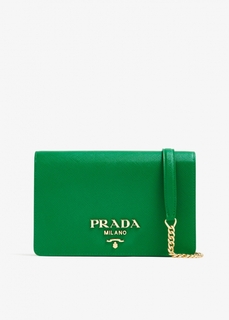 Сумка Prada Saffiano Leather Mini, зеленый