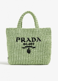Сумка-тоут Prada Small Crochet, зеленый