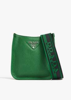 Сумка через плечо Prada Leather Mini, зеленый