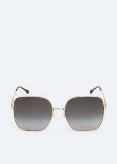 Солнцезащитные очки Gucci Square-Frame, серый